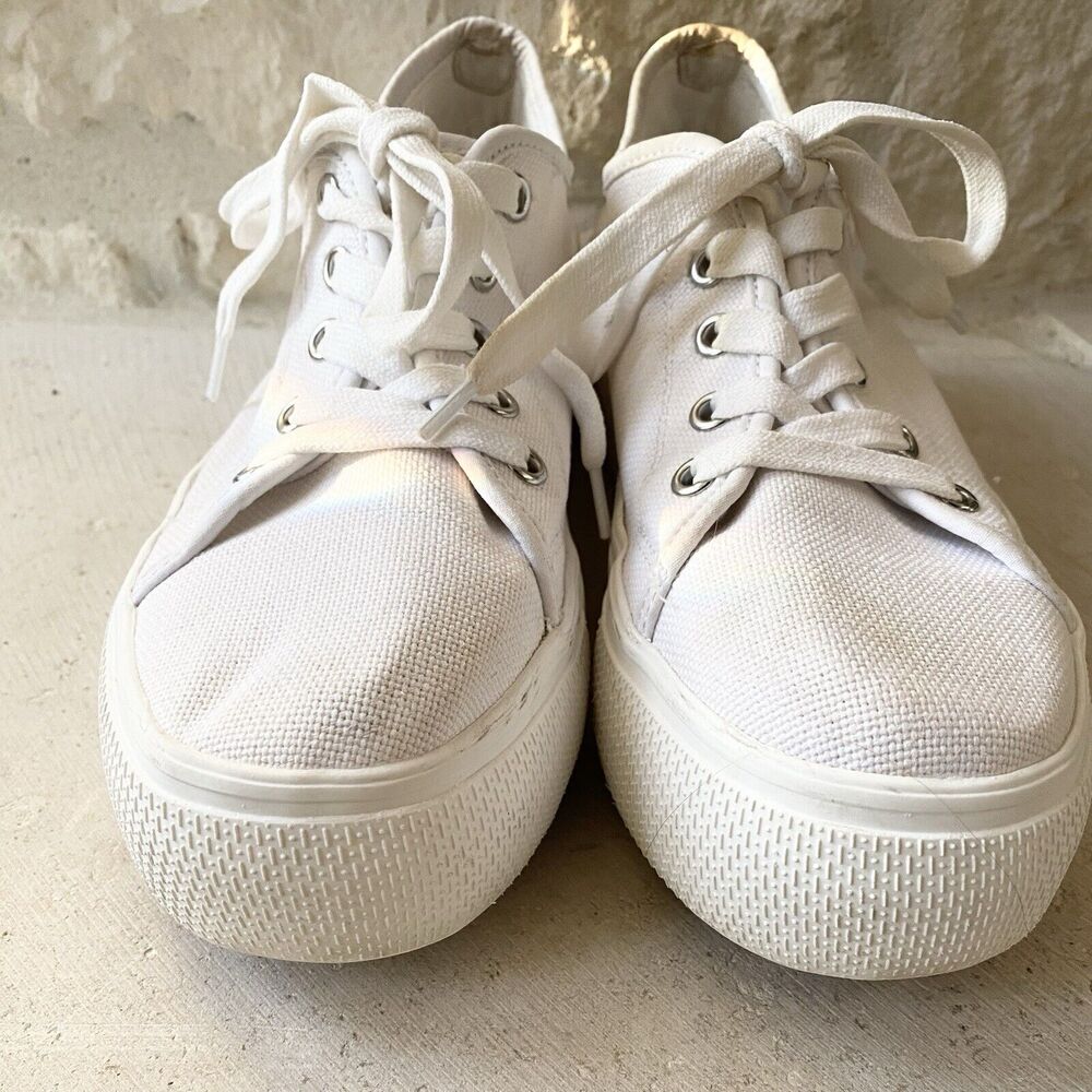 Steve Madden Women's Elore Sneakers Lace Up Shoes Size 9 M White - Picture 3 of 8